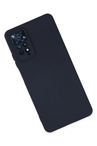 CepteToptan حافظة هاتف Xiaomi Redmi Note 11 Pro مصنوعة من السيليكون المخملي الداخلي - أزرق داكن - MKİ9919-7726