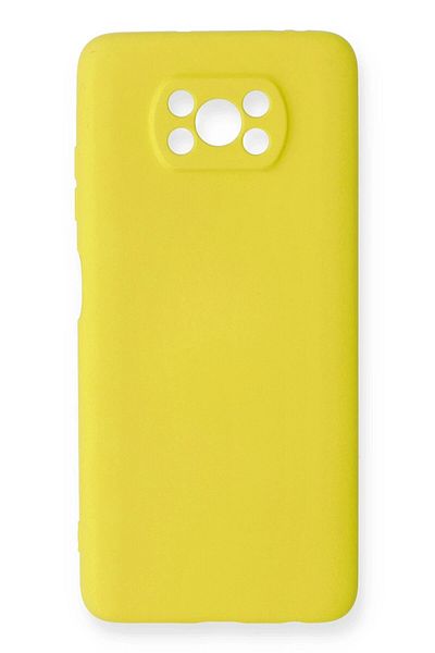 CepteToptan حافظة هاتف Xiaomi Pocophone X3 من السيليكون المخملي الداخلي - أصفر - MKİ1818-5358
