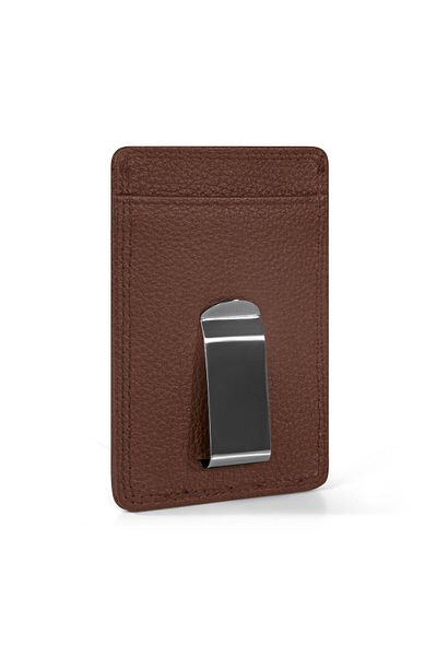 REDOLZ Leather Essentials credit card holder RFID leather 7 cm with money clip
