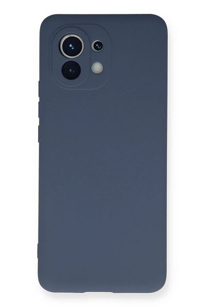 CepteToptan حافظة هاتف Xiaomi Mi 11 من السيليكون المخملي الداخلي - رمادي - MKİ9694-1241