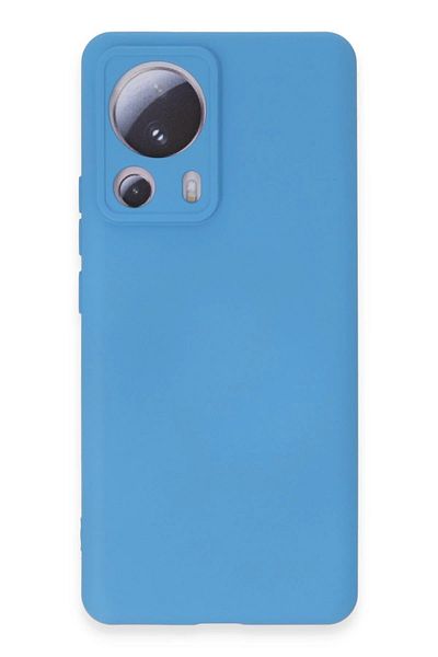 CepteToptan حافظة هاتف Xiaomi Mi 13 Lite مصنوعة من السيليكون المخملي الداخلي - أزرق - MKİ1673-1911
