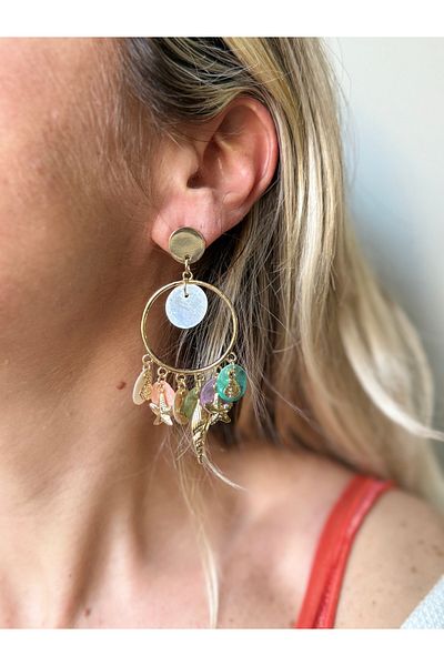 Rossetto Atelier Imported Sequin Summer 008 Earrings