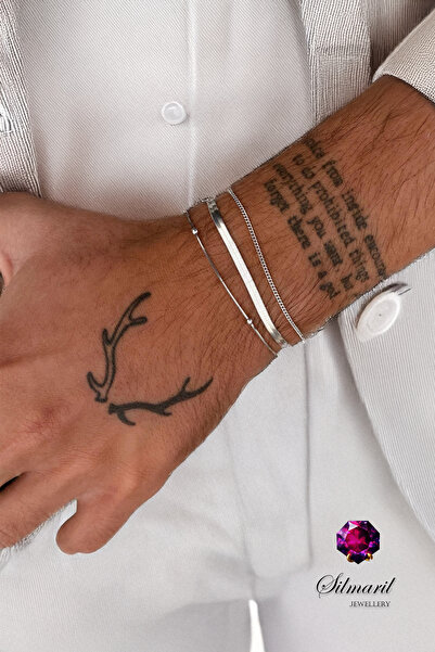 Silmaril Store سوار من الفولاذ المقاوم للصدأ مقاس 4 ملم للجنسين باللون الفضي ...