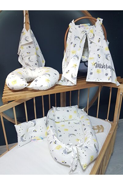 Baby Clime İsimli Nakışlı Puset Örtüsü - 7 Parça Bebek Seti - Babynest, Emzir...