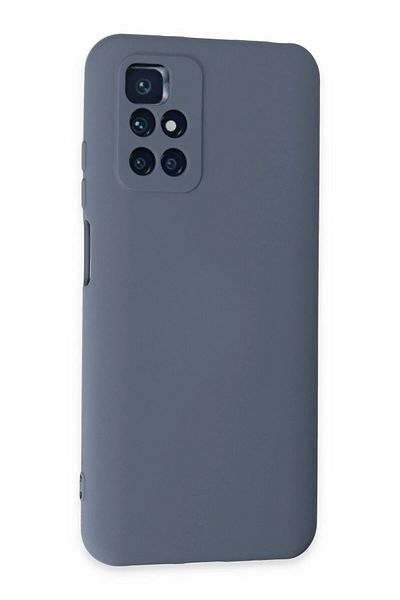 CepteToptan حافظة هاتف Xiaomi Redmi 10 2022 مصنوعة من السيليكون المخملي الداخلي - رمادي - MKİ2571-7693