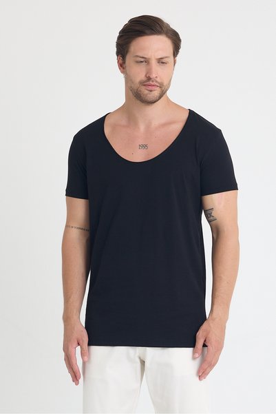 THE ONE Guler deschis pentru bărbați, simplu croială basic tricou