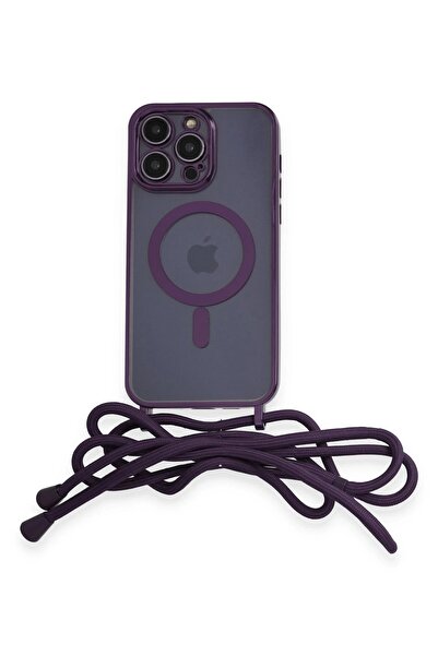 ykavm Newface iPhone 12 Pro Case Divo Laser Strap Magsafe Cover - Deep Purple