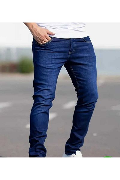 KING SEZAR Мъжки дънки Slim Fit Lycra Гъвкави дънки Мъжки дънки