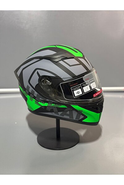 JK20 JK316 J1 GREEN Full Face Motosiklet Kaskı