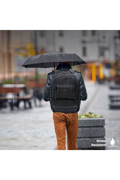 Promate حقيبة ظهر يومية أنيقة ذات سعة كبيرة مزودة بجيوب متعددة لأجهزة الكمبيوتر المحمول مقاس 15.6 بوصة