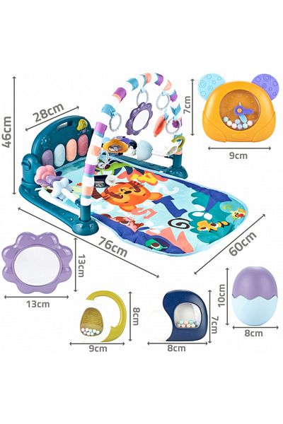 İSP 4-in-1 Multifunctional Activity Center and Piano for Babies, "LikeSmart Baby Fitness Blanket"