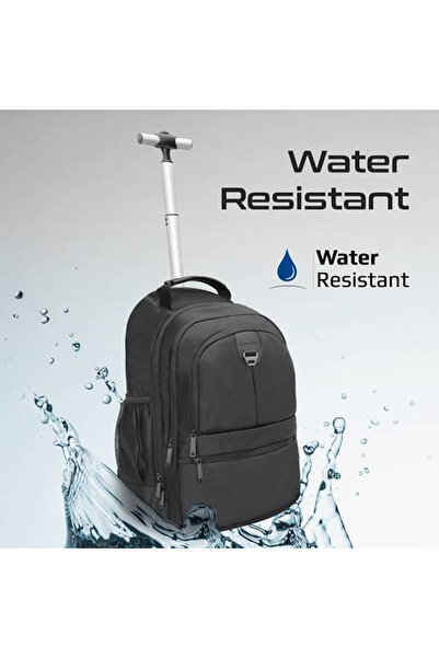 Promate Large Capacity Waterproof Laptop Backpack with Wheels for 15.6 Inch Laptops