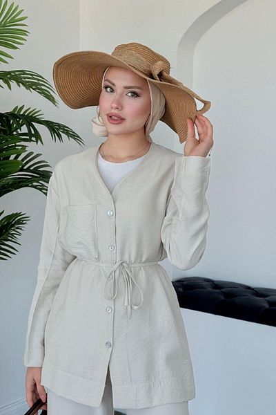 Vent Women's Summer Double Suit – Belted Shirt & Wide Leg Pants