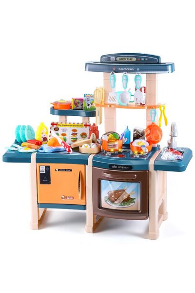 İSP Complete Multifunctional Double Kitchen "ISP Happy Chef Kitchen", Sink with Water Circuit, Tables
