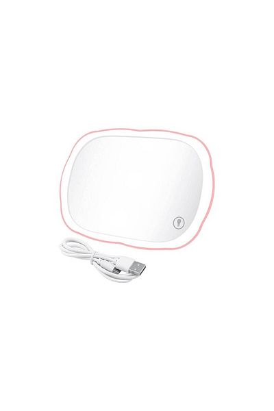 NO N4ME Car Sunshade Mirror with LED Lights, Touch-Sensitive Illumination