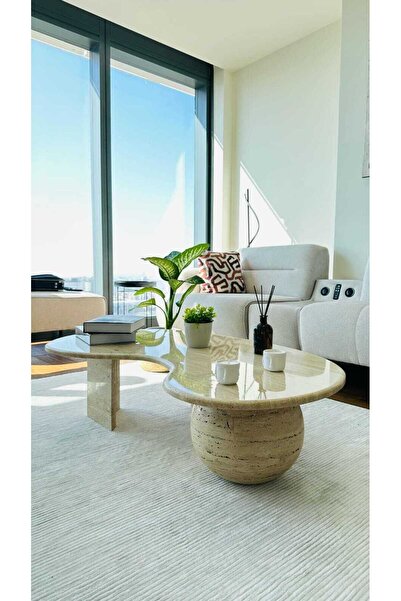 Marmorex Design Traverten Orta Sehpa