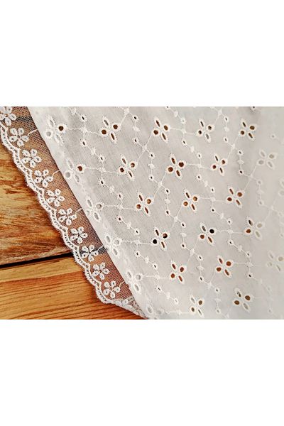 Mufincollection Handmade Lace Cotton Fabric - Lace Detail - Elastic Bandana - Vintage Triangle Style