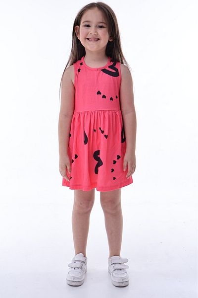 minikiss 3 Pieces Summer Printed Lycra Single Jersey Fabric Girl's 3-Piece Dress