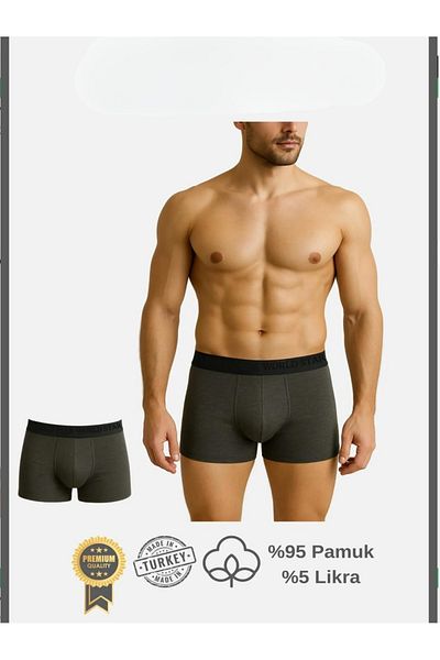 civetta Cotton Plain Anthracite Color Men's Boxers