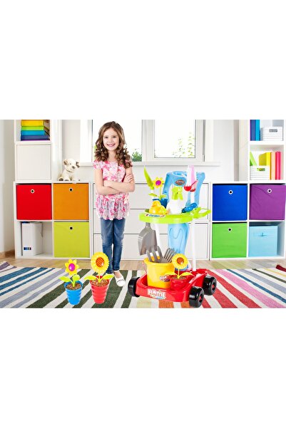 Est Cleaning and Gardening Set, Educational and Creative, 24 Accessories, Portable Cart, Home Garden Pl
