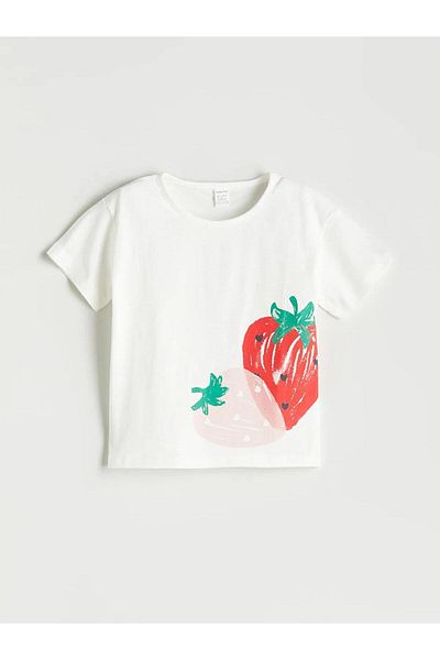 LC Waikiki Lcw Baby Strawberry Printed Baby Girl T-Shirt and Shorts 2-Pack (S5)