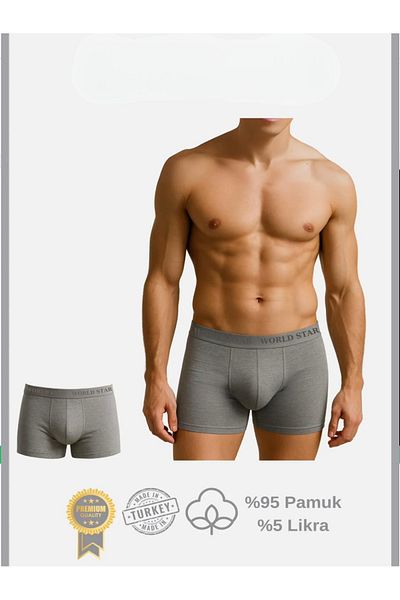civetta Cotton Plain Gray Color Men's Boxers