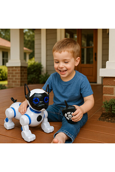 Duman UZAKTAN KUMANDALI IŞIKLI VE SESLİ AKILLI ROBOT KÖPEK