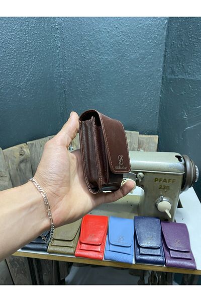 özdemirler deri Brown Leather Cigarette Holder,Cigarette Holder,Genuine Leather Cigarette Holder,Cigarette Box,Cigarette Case,Cigarette Lighter Holder