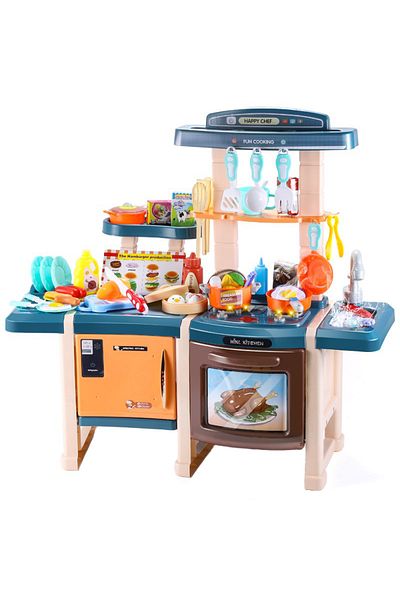 İSP Complete Multifunctional Double Kitchen "ISP Happy Chef Kitchen", Sink with Water Circuit, Tables