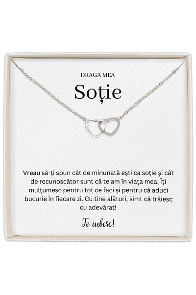 The Jewel Heart Silver Necklace With Interlocking Hearts, A Declaration of Love For Your Wife