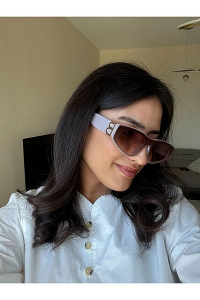 RoseandRoses Blancea Logo Detailed New Season Sunglasses Lilac