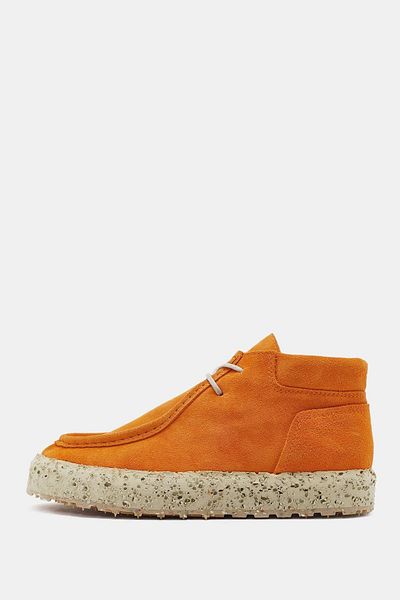 Bestyle Rebel Women's Orange Real Suede Leather Ankle Boots