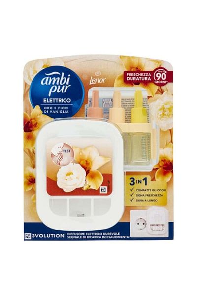 Ambi Pur Aparat electric cu rezerva Ambi Pur 3Volution Oro e flori di Vaniglia, 20ml