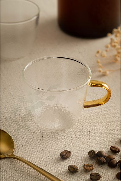 clasavm طقم زجاجات شاي اسبريسو قهوة زين من الزجاج الشفاف مكون من 6 قطع 110 مل - تصميم عصري وأنيق |   6 أكواب