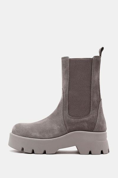 Bestyle Roslyn Women's Gray Real Suede Leather Chelsea Boots