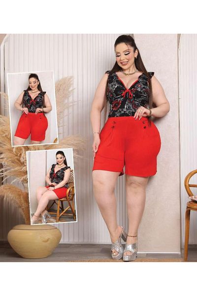 Eiline Women's Plus Size Shorts Set
