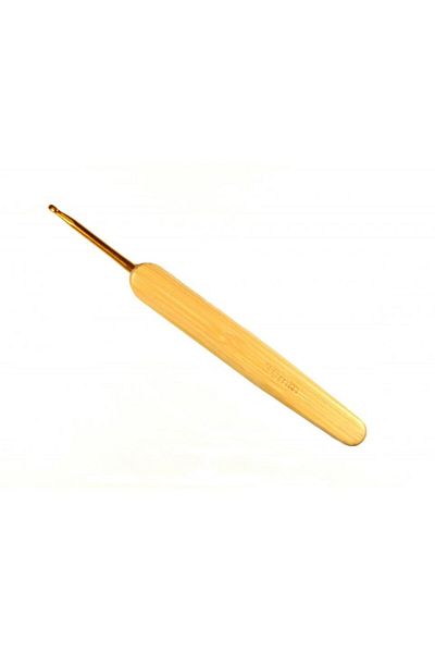 OEM Croșetă din aluminiu cu mâner din bambus - 3 mm