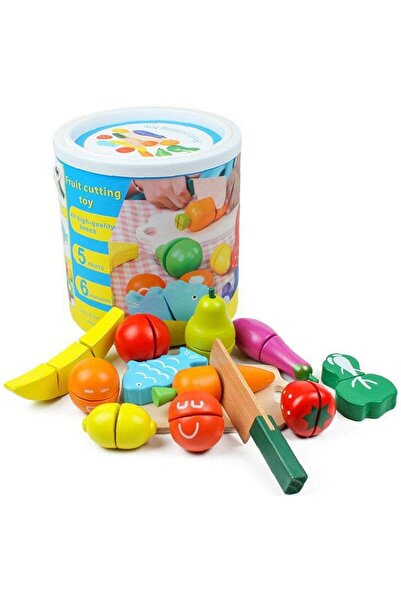 İSP Wooden fruit and vegetable bucket "ISP Bucket" without sharp edges, contains chopper and knife, p
