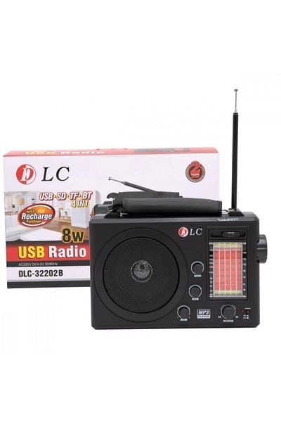 DLC USB Rechargable Radio Dlc-32202 Black/Red