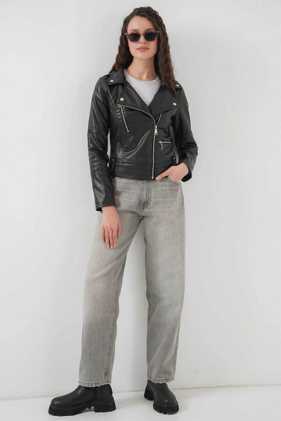 Bigdart Biker Black Women's Leather Jacket 1025