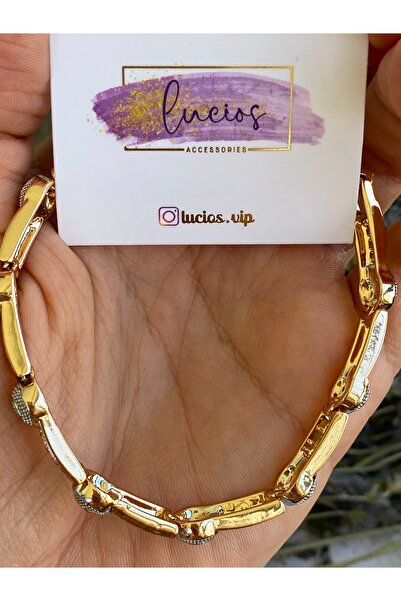 Lucios Two-Color Retro Stone Bracelet with Golden Craftsmanship (17+2 cm)