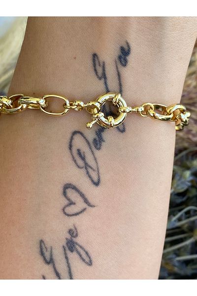 Lucios Golden Craftsmanship Mariner Clip Bracelet (19+1 cm)
