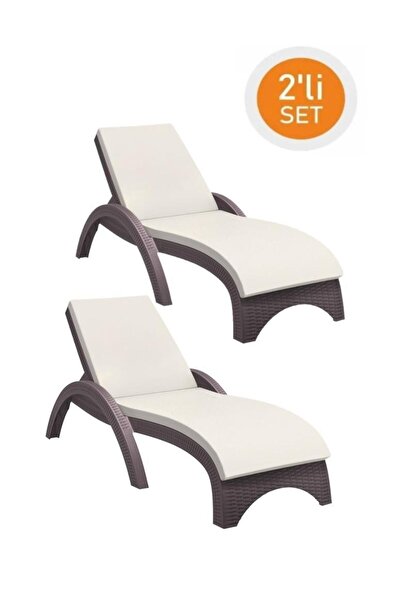 Omnipazar TRK-860 Siesta Fiji Bej Minderli Rattan Desenli Ayarlanabilir Lüks ...