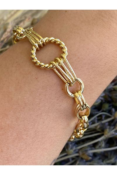 Lucios Golden Craftsmanship Mariner Clip Bracelet (19+1 cm)