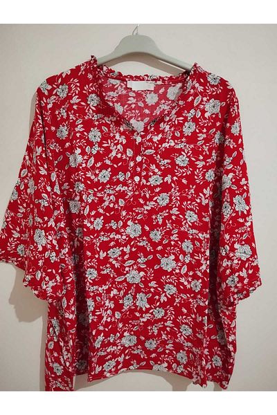 anne moda ankara Premium Quality, 3 Buttons, Full Summer, Tontish Size, Sweat-Proof, Stylish Flowing Blouse/Shirt
