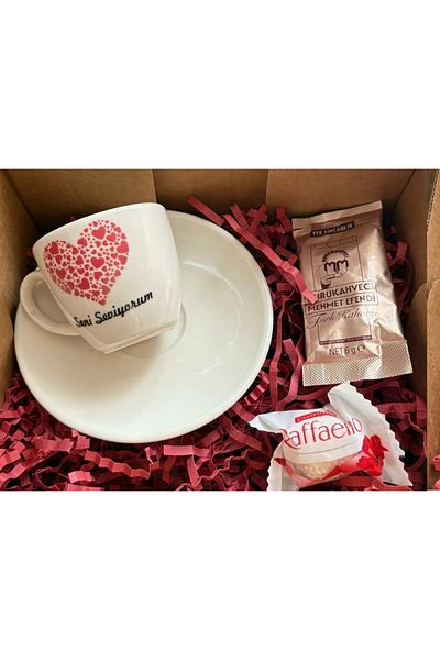 DEFORA I Love You Heart Gift Box Concept Coffee Cup Single