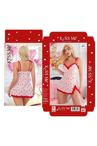 Pi Giyim Detailed Stylish Women's Nightgown Set White 8