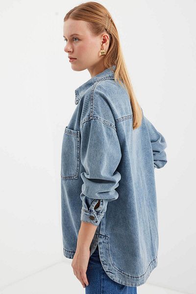 Bigdart Oversize Denim Ice Blue Women's Jacket 0694