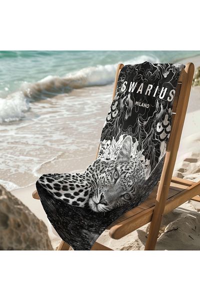SWARIUS Πετσέτα παραλίας για ενήλικες Unisex 70x150cm με καλοκαιρινό σχέδιο - Πετσέτα μπάνιου - Πετσέτα θάλασσας