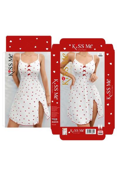 Modaley Giyim Set cămașă de noapte elegantă pentru femei, alb 7